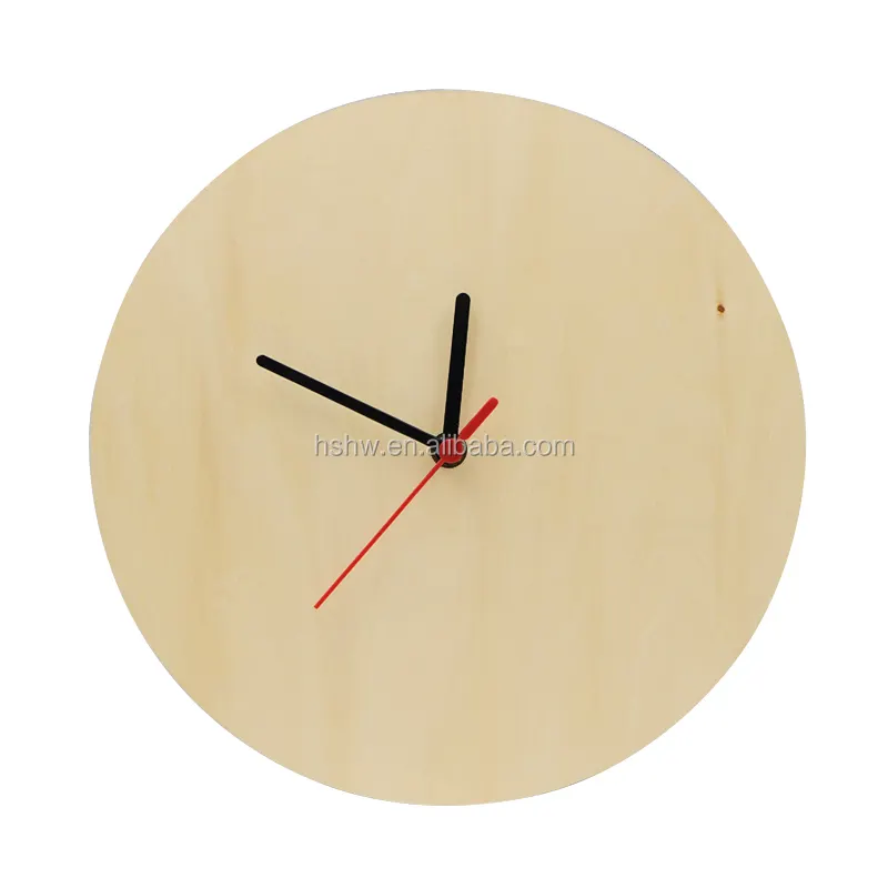 Prezzo di fabbrica 5 millimetri Decorativa Stampabile Compensato Custom Legno In Bianco di Sublimazione Orologio Da Parete