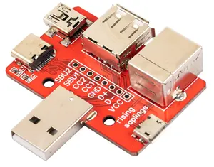 Câble USB trois-en-un lampes de test de câble de données de type C précis/MINI USB/câble Micro-USB testeur trois-en-un pour la recherche de test