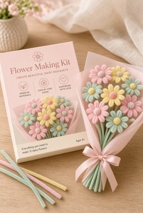Kit de fleurs en carton pastel Bloom & Craft, fournitures pour bouquets faits main DIY pour tous les niveaux de compétence - Product Image 2