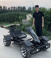 Go-Kart Eléctrico Biplaza de Primera Categoría con Ruedas de Aluminio de 10 Pulgadas, Go-Karts de Alta Velocidad para Adultos, Uso en Exteriores, Alcance de 50 km