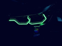 Feux de circulation diurne à LED Lampe frontale à LED 5D Angel Eye Phares Auto Light WRGB Color App Control DRL Turn Signal Daylights