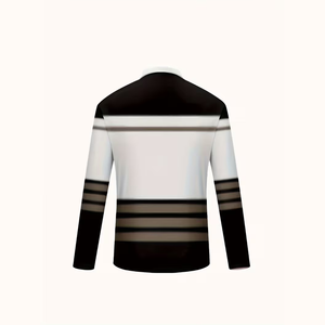 Camisa de <span class=keywords><strong>Manga</strong></span> <span class=keywords><strong>Larga</strong></span> con Cuello con Cremallera, Rayas Coloridas y Diseño Geométrico, Camisas <span class=keywords><strong>Polo</strong></span> Modernas con Cuello para <span class=keywords><strong>Hombre</strong></span> - Product Image 2