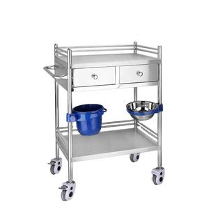 Chariot médical de chariot à médicaments assemblé en acier inoxydable bon marché le plus vendu - Product Image 5