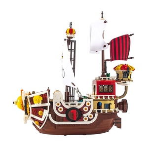Blocs de construction en plastique, bateau <span class=keywords><strong>pirate</strong></span> de Luffy, Île Tournesol, jouet DIY unisexe, 40 pièces à assembler, cadeau créatif 14 - Product Image 5