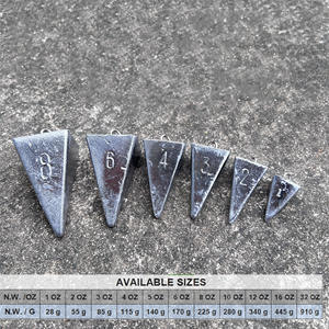 3OZ/85G鋳造シンカーピラミッド鉛シンカーサーフ釣り重量塩水淡水釣りギアタックル - Product Image 2