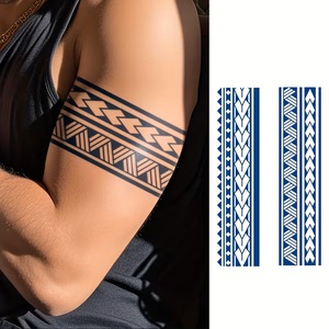 Autocollants de <span class=keywords><strong>tatouage</strong></span> aux extraits végétaux, semi-permanents, imperméables, logo personnalisable, vente en gros transfrontalière, <span class=keywords><strong>tatouage</strong></span> au jus pour le bras - Product Image 1