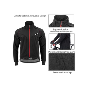 Vestes softshell de <span class=keywords><strong>cyclisme</strong></span> personnalisées de haute qualité manteaux de vélo d'hiver <span class=keywords><strong>veste</strong></span> coupe-vent <span class=keywords><strong>thermique</strong></span> pour la course à pied par temps <span class=keywords><strong>froid</strong></span> randonnée - Product Image 2