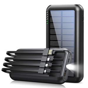 ソーラーモバイルバッテリー <span class=keywords><strong>40800mAh</strong></span> 大容量 【22.5W/PD18W 4本ケーブル内蔵】 モバイルバッテリー 急速充電 4台同時充電 Qi ワイヤレス - Product Image 1