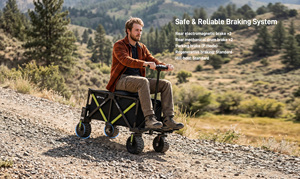Heavy Duty Electric Utility Wagon 660LB Load Capacity <b>Foldable</b> Motorized <b>Cart</b> with All Terrain Wheels - Product Image 6
