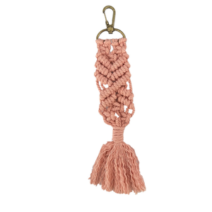 Handmade Woven Boho <strong>Macrame</strong> UV Printing Cotton Rope Keychain <strong>Bag</strong> Charm Pendant Tassel Accessories - Product Image 1