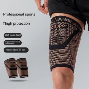 Nouvelle protection professionnelle pour les jambes, couleur cuivre, nylon/spandex tricoté, compression élastique pour la <span class=keywords><strong>cuisse</strong></span>, anti-fatigue - Product Image 3