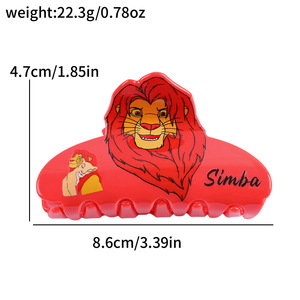 Pinza de Pelo Acrílica Grande de 11cm con Diseño de Simba <span class=keywords><strong>del</strong></span> <span class=keywords><strong>Rey</strong></span> León, Accesorio para el Cabello para Mujeres - Product Image 4