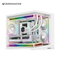 Zeromaster Gaming PC Case ATX Mid Tower Tempered Glass Computer Chassis Support 360mm Water Cooling RGB OEM ODM Factory