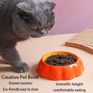 Eco-friendly Waterproof <strong>Round</strong> Leisurely Pet <strong>Bowl</strong> <strong>Dog</strong> Slow Food <strong>Bowl</strong> Creative Ceramic cat <strong>Bowl</strong> - Product Image 2