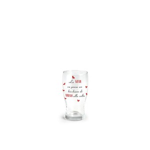 Verre à bière 40cl avec slogan italien et motif de cœurs pour les amateurs de bière - Product Image 1