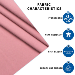 Alta calidad 4 Way Stretch 80 Nylon 20 Spandex tela urdimbre de punto Semi brillante tela deportiva de absorción de sudor de un solo lado - Product Image 3