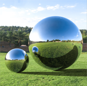 Esfera de acero inoxidable 2 "3'' 4 ''5'' 6 "7'' 8 ''10'' 12 "14'' 16 ''Escultura al aire libre Espejo pulido Bola de observación brillante - Product Image 2