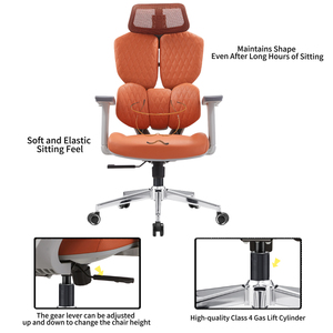 Orange High Back Executive Office <strong>Chair</strong> Ergonomic Leather <strong>Mesh</strong> 5D Armrest Adjustable Headrest Swivel Embroidery <strong>Gaming</strong> <strong>Chair</strong> - Product Image 5