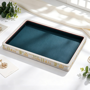 JINSKY Antique Style Jewelry Display Tray <b>Jade</b> Emerald Necklace <b>Bracelet</b> Storage Plate Photography Props - Product Image 6