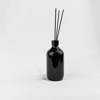 Bouteille diffuseur de parfum vide en PET noir rond de 500 ml avec bouchon – Meilleure vente