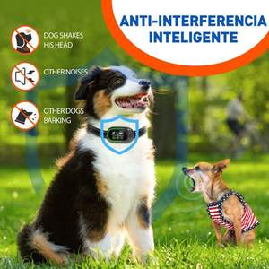 كلب Amz مكافحة النباح طوق قابلة لإعادة الشحن للماء IP67 لا النباح طوق التصفير الاهتزاز طوق صدمة الكلب النباح جهاز رادع - Product Image 4