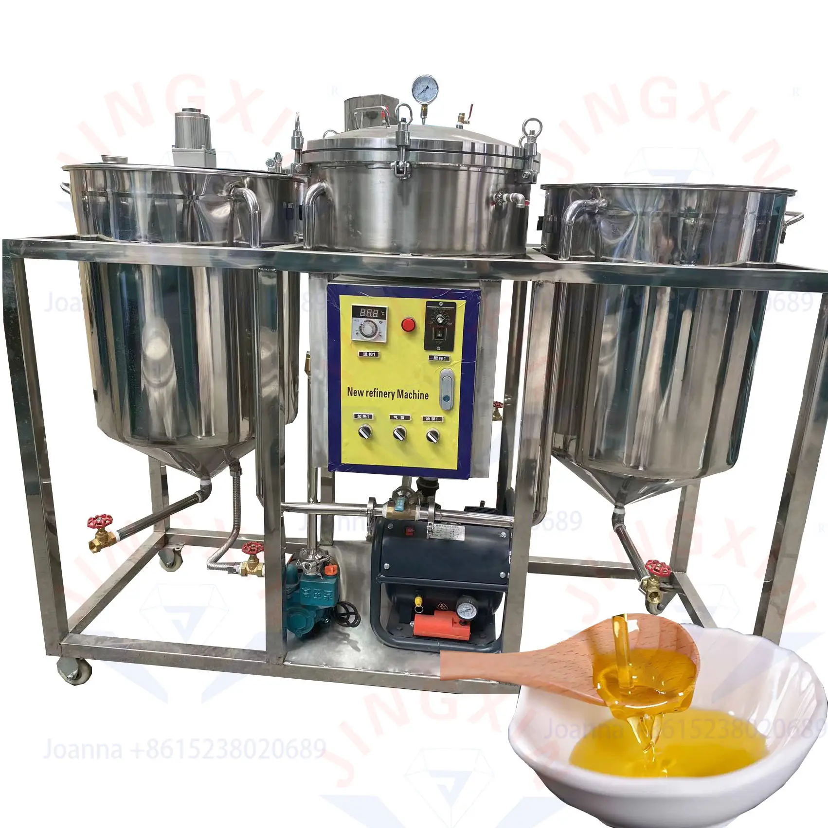 Refinery machine for food oil refining