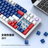 Clavier mécanique numérique LEAVEN H96, nouveau, interchangeable à chaud, personnalisable, RGB, sans fil, pour jeux sur ordinateur portable