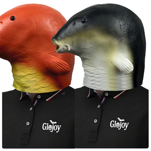 Máscara de Látex Personalizable de Pez Dorado, Disfraz de Animal para Fiesta de Halloween, Mascarada, Juguete Divertido y Adorable - Product Image 6