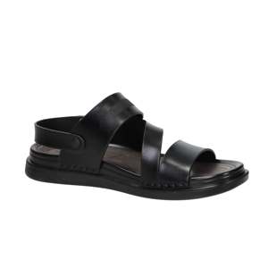 Valleverde Sandales basses pour hommes noires 42 Talon de 3 cm Sandales de marche confortables - Product Image 2