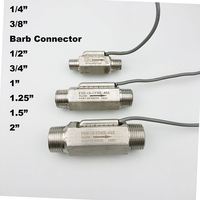 Débitmètre en plastique à impulsion à effet Hall de haute qualité 1/2 \ "3/4 \" 1 \ "capteur de débit d'eau à turbine en acier inoxydable avec 3 fils