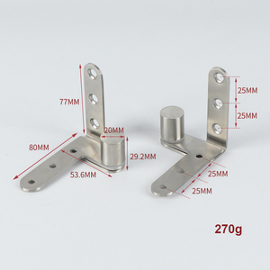 Charnières en acier inoxydable à 360 degrés Portes en bois tournantes cachées Charnières supérieures et inférieures du ciel et de la terre - Product Image 6