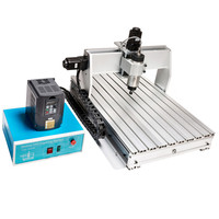 Machine de gravure CNC 2 en 1 3040 avec changeur d'outils rotatif pour travaux d'art métallique DIY