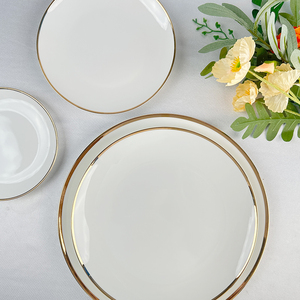 Assiette à dessert 8 pouces pour événements haut de gamme, banquets, mariages, style turc-américain, classique, simple, vente en gros, personnalisation - Product Image 6