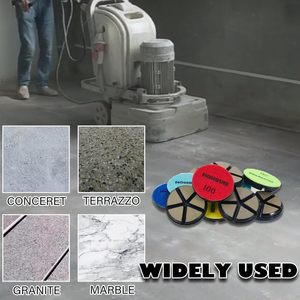 Dischi diamantati in <span class=keywords><strong>ceramica</strong></span> da 3 pollici JDK per lucidatura, per pavimenti in cemento, terrazzo, marmo e granito, grana 50 - Product Image 2