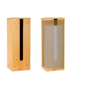 Bamboo Toilet Paper Holder Rectangular With Lid Eco-Friendly Storage <b>Box</b> For Household Use - Product Image 2