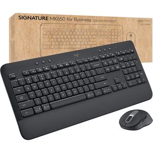 Combo de Teclado y Ratón Inalámbrico Signature MK650, Ultra Delgado, Retroiluminación de un Solo Color, Ergonómico para Negocios - Product Image 1