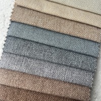 Strapazierfähiger, strukturierter, atmungsaktiver, umweltfreundlicher, 100 % Polyester, dekorativer Vorhang-, Kissenbezug-, Sofa- und Polsterstoff in Leinenoptik