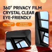 Protection d'écran en verre trempé anti-traces de doigts haute qualité à confidentialité 360 degrés avec plateau d'installation pour iPhone 17 16 15 14