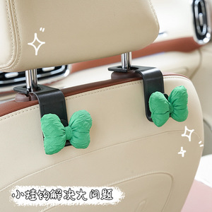 Crochet de dossier de siège auto avec nœud en ABS, style dessin animé, multifonctionnel, décoration intérieure de voiture - Product Image 1