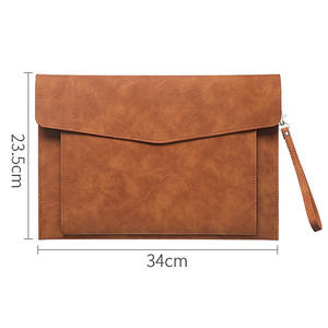 Maletín de Cuero con Logotipo Personalizado, <span class=keywords><strong>Carpeta</strong></span> de Sobres, Bolsa para Documentos, <span class=keywords><strong>Carpeta</strong></span> de Negocios de Cuero PU con Correa de Mano Extraíble - Product Image 5