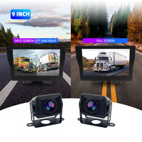 Monitor IPS Impermeable Wemaer de 9.0 Pulgadas, 12V DC, Kit de Sistema de Cámara de Visión Trasera para Camiones, para Remolques Land Cruiser