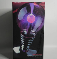 Lampe à plasma personnalisée avec prise, contrôle tactile sensible, forme d'ampoule en verre, boule de plasma