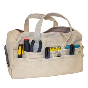 Tool Tote Heavy Duty 24oz Canvas Mechanics Tote Open Riggers Tool Bag