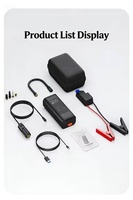 Gonfleur de pneus de voiture portable 12V, matériau ABS, moniteur de pression des pneus, écran LED/LCD, lumière d'urgence, charge sans fil double fonction