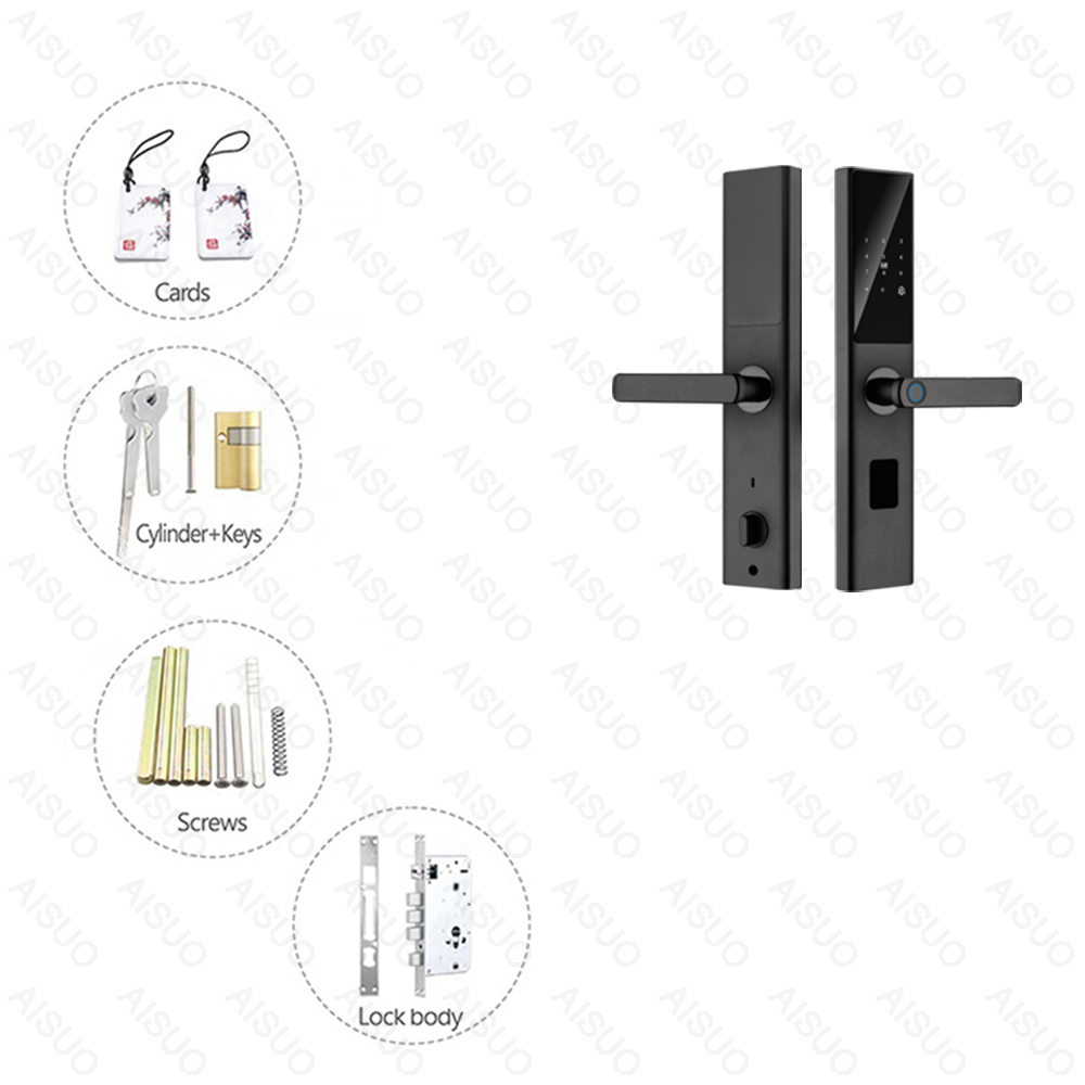 New Product TUYA WIFI  Fingerprint Lock Remote Unlock Digital Card Key Cerradura Intelligente Smart Door Lock · image 7