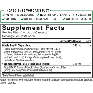 Cápsulas de Probióticos Más Vendidas con Supermezcla Nutricional Integral, Prebiótico Inteligente Triplex para Aliviar la Hinchazón y los Gases - Product Image 6