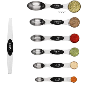 Maatlepel Roestvrijstalen Magnetische <span class=keywords><strong>Sucker</strong></span> Dubbelharige Multicolor Theelepel Bakgereedschap Meetgadgets - Product Image 2