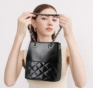 2024 fashion design woman bags bucket shoulder hand bag for women genuine leather small crossbody bags