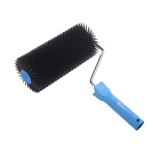 Professional Grade High Density Product Black <b>Sponge</b> Refill Screw Fixed Dark Blue Plastic <b>Handle</b> Foam Paint Roller - Product Image 1