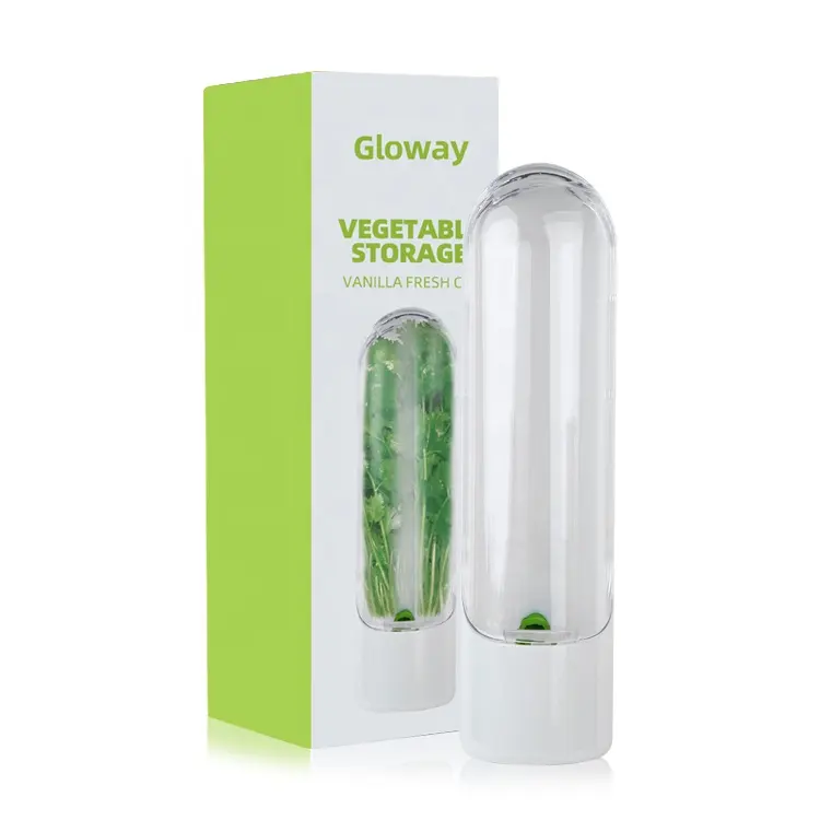 Gloway wadah toples transparan, wadah alat Spice dan Rempah, wadah transparan, alat penghantar herbal, Pod untuk menjaga Basil Mint, kesegaran